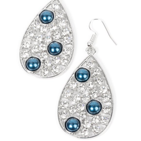 Bauble Burst - Blue Earrings - Picture 2 of 2